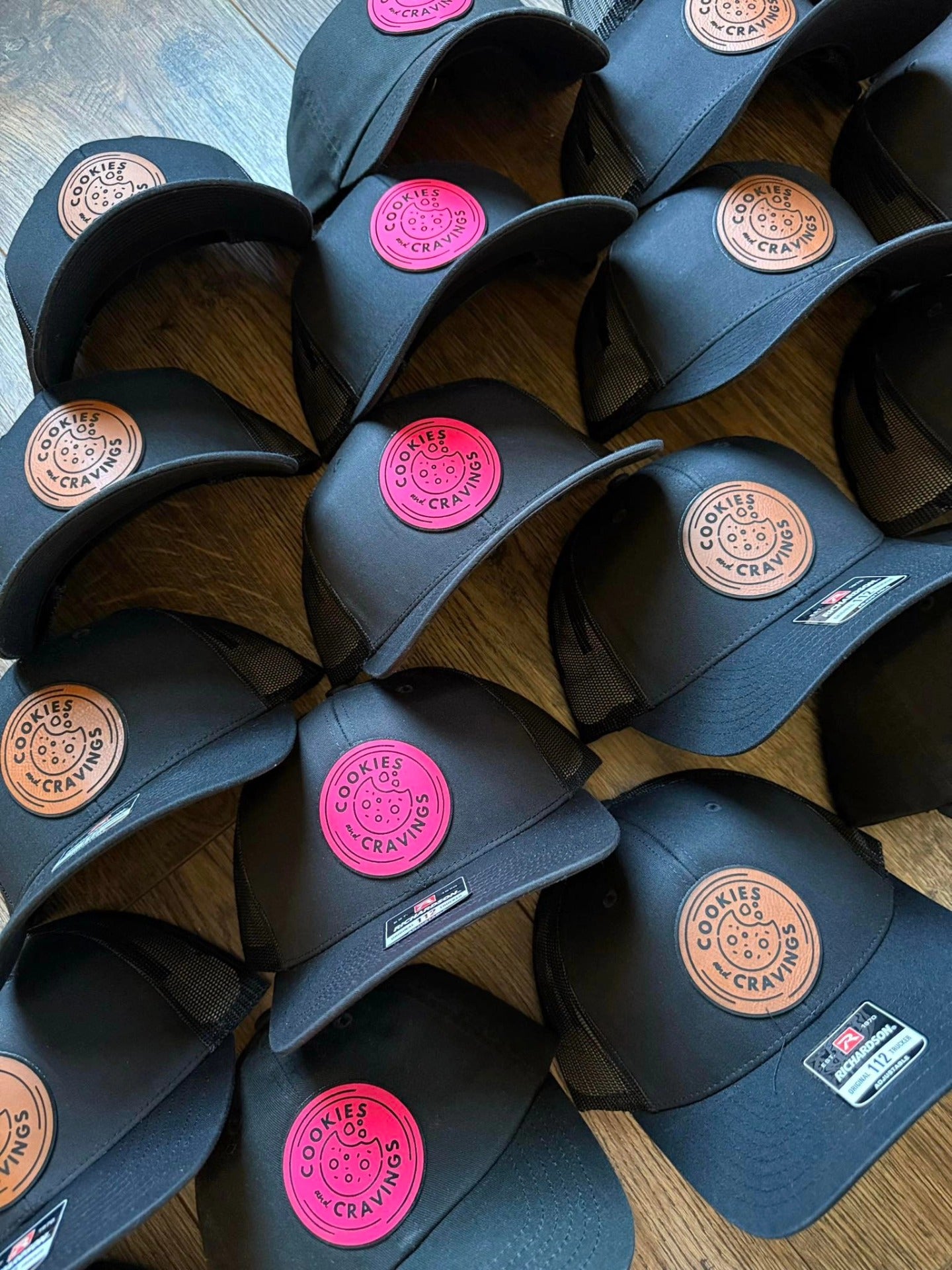 Black Cotton Hat – with Pink Logo Patch